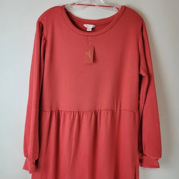 GUC Jillian Harris x Joe Fresh Rustic Orange Sweater Dress Size Large - Picture 6 of 7